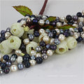 Snh 100inches longue perle en perles colorées bijoux en perles